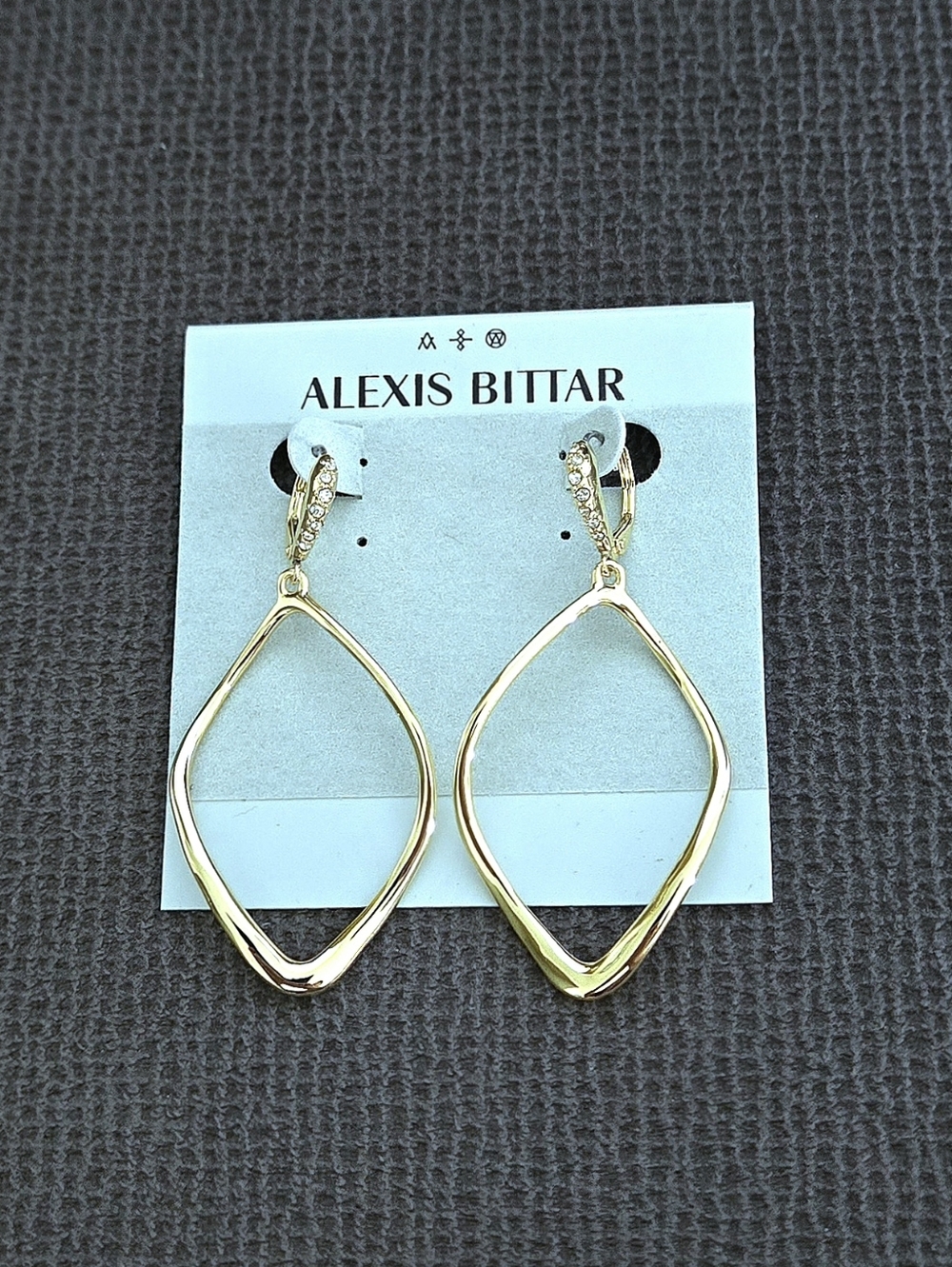 Alexis Bittar Sculpted "Aura" Open Diamond♦️ Shaped Earrings - Picture 7 of 14